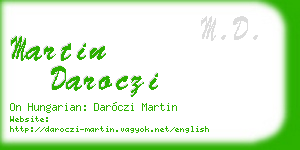 martin daroczi business card