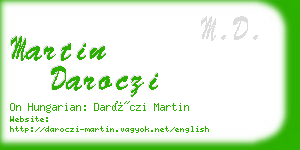 martin daroczi business card